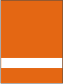 Пластик для гравировки Rowmark SATINS 122-612 Оранжевый/Белый