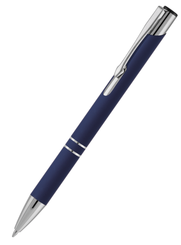 Металлическая ручка Вояж Soft Touch Mirror темно-синяя